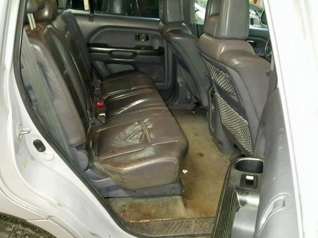 2HKYF18603H554727 - 2003 HONDA PILOT EXL GRAY photo 6