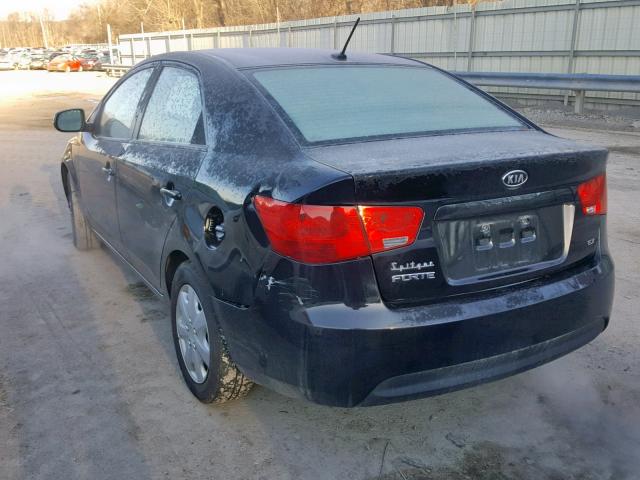 KNAFU4A24D5712846 - 2013 KIA FORTE EX BLACK photo 3