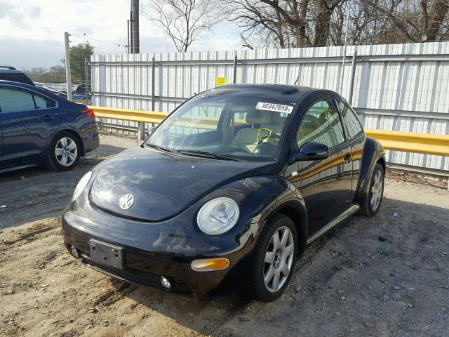 3VWDD21CX1M472602 - 2001 VOLKSWAGEN NEW BEETLE Schwarz Foto 2