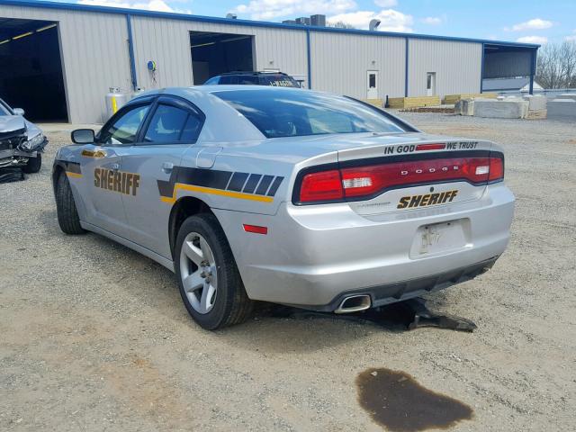 2C3CDXAT7CH316230 - 2012 DODGE CHARGER PO SILVER photo 3