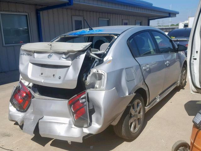 3N1AB6AP9BL711234 - 2011 NISSAN SENTRA 2.0 SILVER photo 4