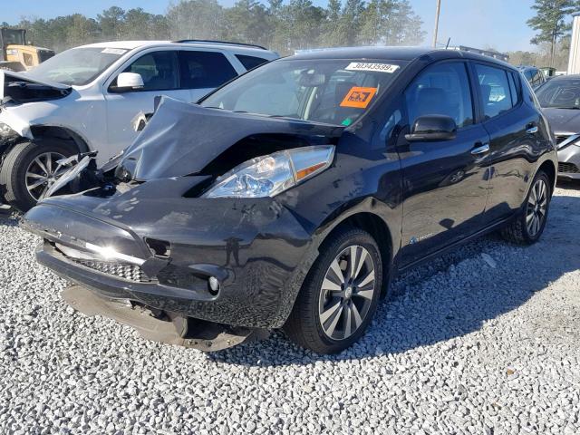 1N4AZ0CP5FC320530 - 2015 NISSAN LEAF S BLACK photo 2