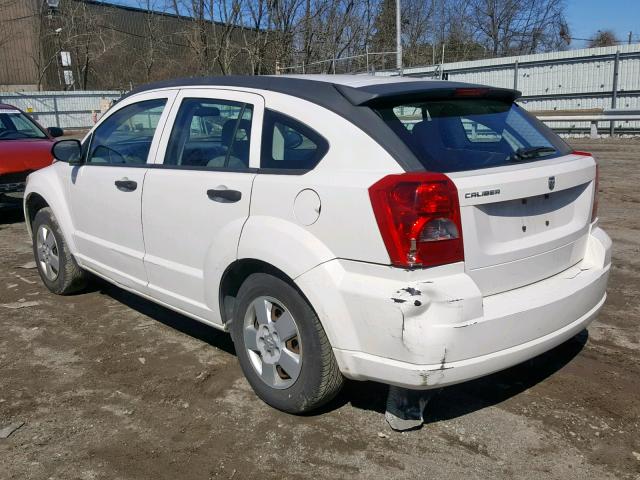 1B3HB28B97D192697 - 2007 DODGE CALIBER WHITE photo 3