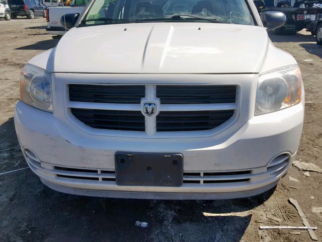 1B3HB28B97D192697 - 2007 DODGE CALIBER WHITE photo 9