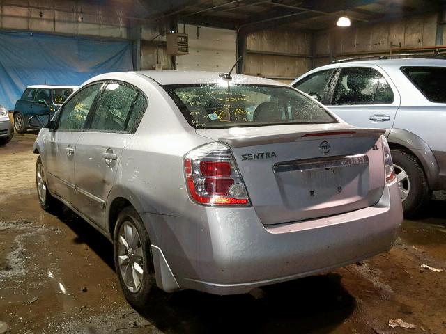 3N1AB6AP8CL622093 - 2012 NISSAN SENTRA 2.0 SILVER photo 3