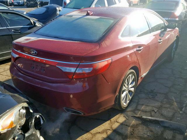 KMHFG4JG4DA215238 - 2013 HYUNDAI AZERA RED photo 4