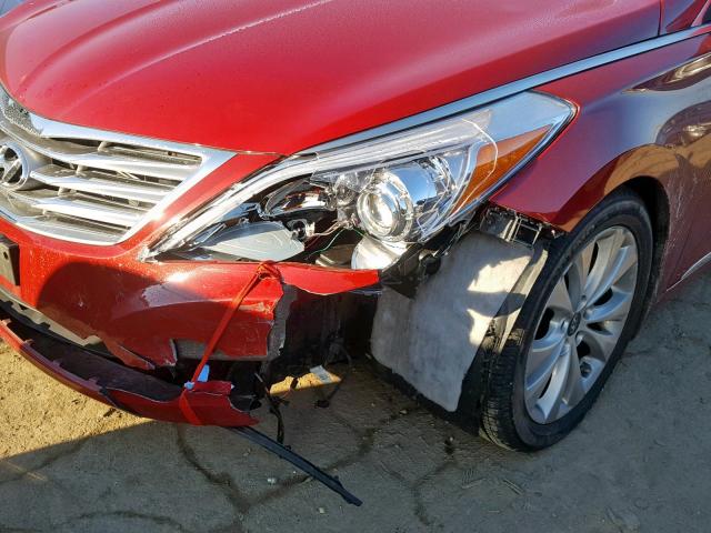 KMHFG4JG4DA215238 - 2013 HYUNDAI AZERA RED photo 9