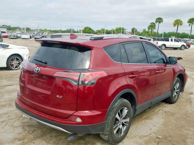 2T3WFREV4JW409522 - 2018 TOYOTA RAV4 ADVEN RED photo 4