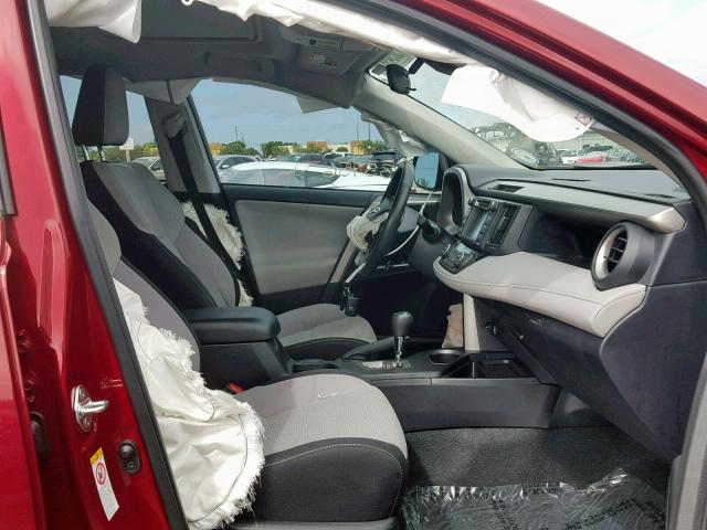 2T3WFREV4JW409522 - 2018 TOYOTA RAV4 ADVEN RED photo 5