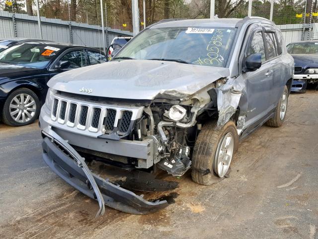 1C4NJCBA2ED925048 - 2014 JEEP COMPASS SP SILVER photo 2