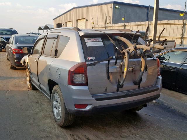 1C4NJCBA2ED925048 - 2014 JEEP COMPASS SP SILVER photo 3