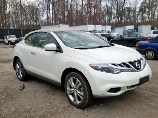 JN8AZ1FY9BW001097 - 2011 NISSAN MURANO CRO WHITE photo 1