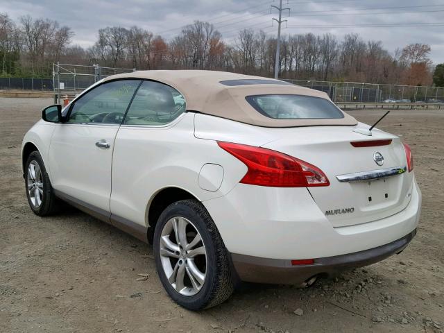 JN8AZ1FY9BW001097 - 2011 NISSAN MURANO CRO WHITE photo 3