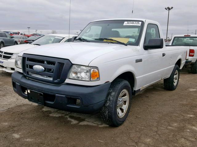 1FTYR10D57PA58656 - 2007 FORD RANGER WHITE photo 2