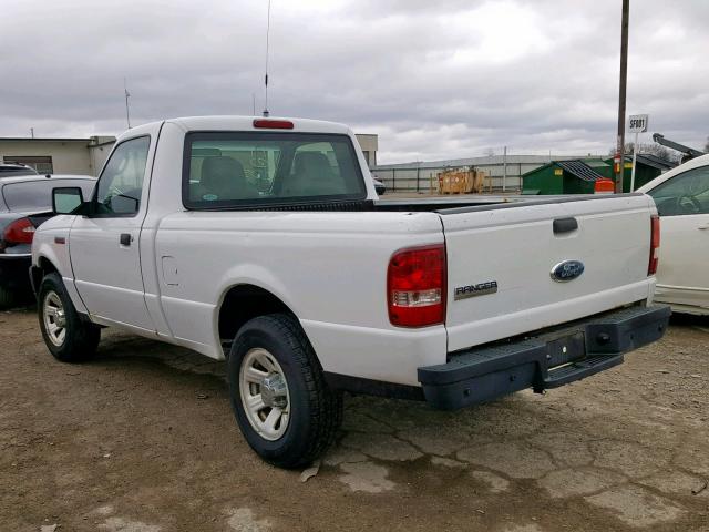 1FTYR10D57PA58656 - 2007 FORD RANGER WHITE photo 3