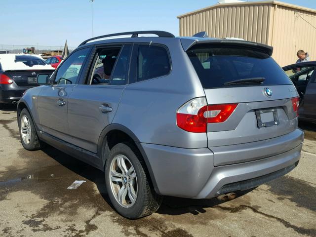 WBXPA93486WG77484 - 2006 BMW X3 3.0I SILVER photo 3