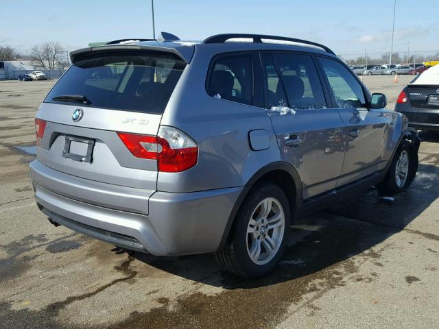 WBXPA93486WG77484 - 2006 BMW X3 3.0I SILVER photo 4