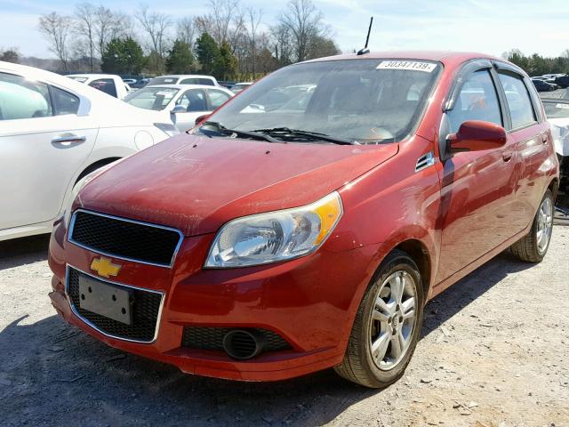 KL1TD6DE3AB049751 - 2010 CHEVROLET AVEO LS RED photo 2