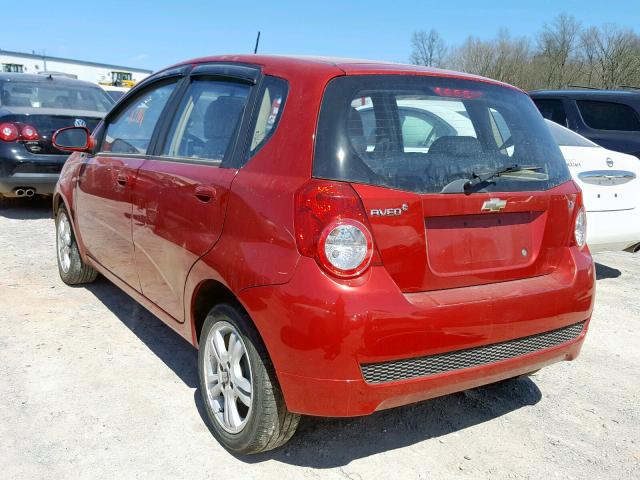 KL1TD6DE3AB049751 - 2010 CHEVROLET AVEO LS RED photo 3