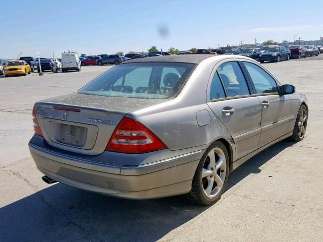 WDBRF40JX4F486386 - 2004 MERCEDES-BENZ C 230K SPO GOLD photo 4