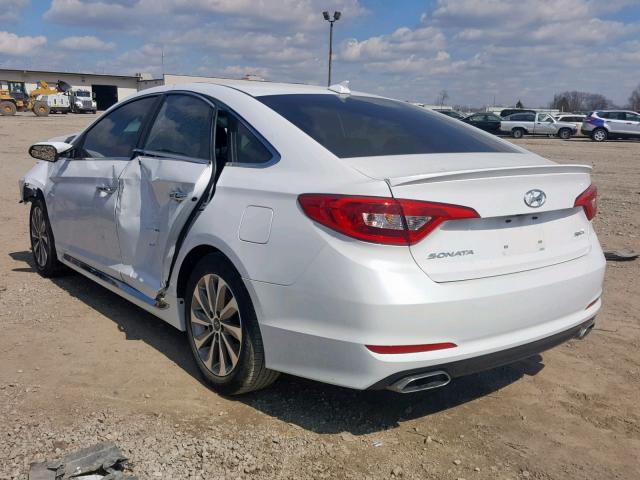 5NPE34AF9HH546933 - 2017 HYUNDAI SONATA SPO WHITE photo 3