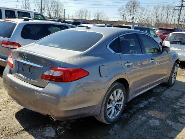 JN1BY1AR2BM376170 - 2011 INFINITI M37 X GRAY photo 4