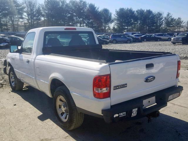 1FTYR10D99PA22620 - 2009 FORD RANGER WHITE photo 3