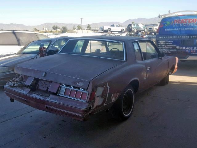 1Z37A8Z431185 - 1978 CHEVROLET MONTE CARL BURGUNDY photo 4