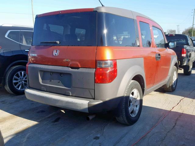 5J6YH28604L010364 - 2004 HONDA ELEMENT EX ORANGE photo 4