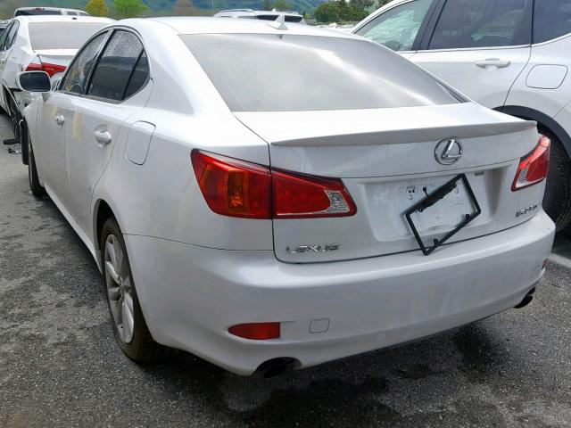 JTHBF5C23A2095241 - 2010 LEXUS IS 250 WHITE photo 3