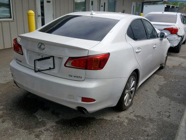 JTHBF5C23A2095241 - 2010 LEXUS IS 250 WHITE photo 4