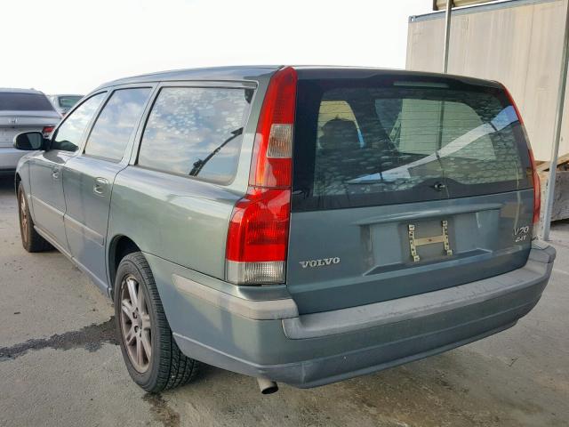 YV1SW58D722246217 - 2002 VOLVO V70 2.4T TEAL photo 3