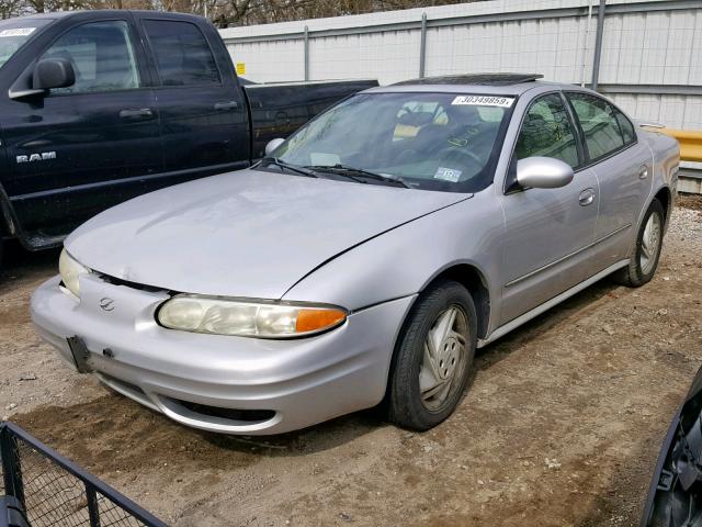 1G3NF52E22C109510 - 2002 OLDSMOBILE ALERO GLS SILVER photo 2