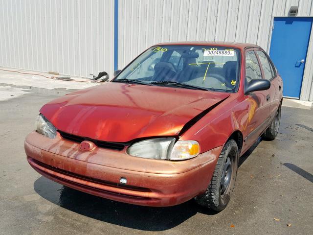 1Y1SK52892Z426721 - 2002 CHEVROLET GEO PRIZM RED photo 2