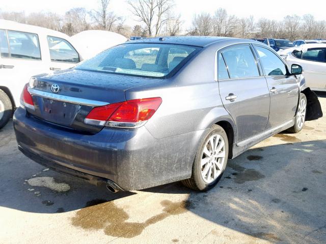 4T1BK3DB5BU424877 - 2011 TOYOTA AVALON BAS GRAY photo 4