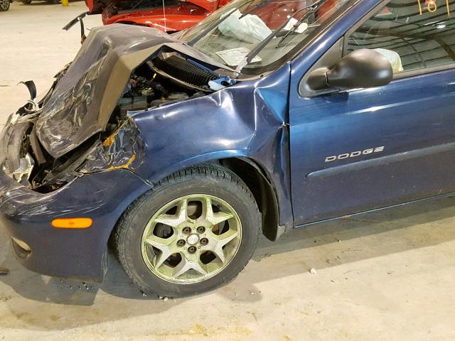 1B3ES46C71D151809 - 2001 DODGE NEON SE BLUE photo 9