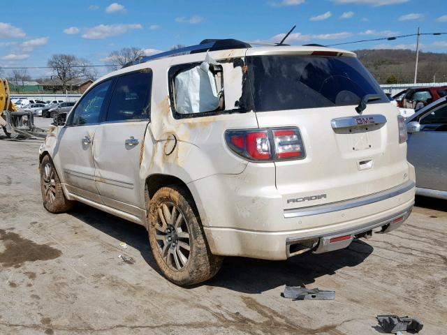 1GKKRTKD0DJ126492 - 2013 GMC ACADIA DEN WHITE photo 3