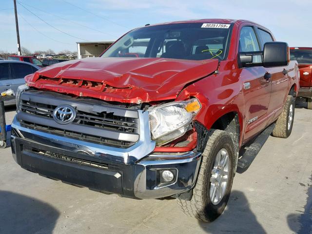 5TFDW5F19FX436407 - 2015 TOYOTA TUNDRA CRE RED photo 2