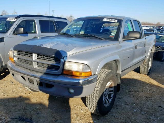 1B7GG2AN61S124182 - 2001 DODGE DAKOTA QUA SILVER photo 2