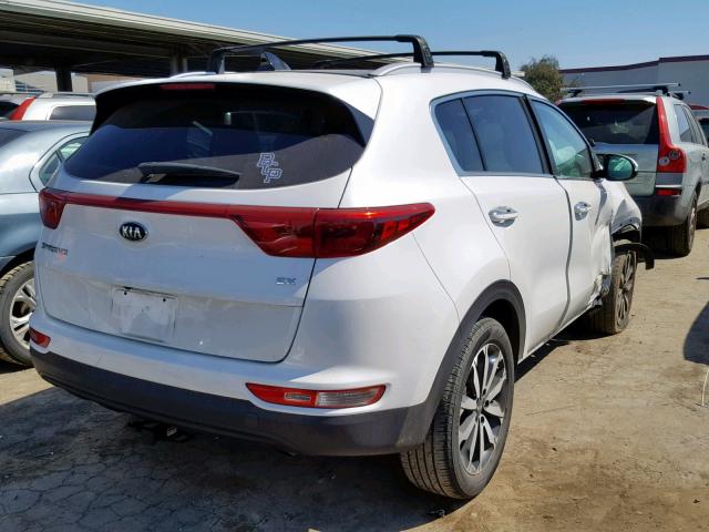 KNDPNCAC6H7259833 - 2017 KIA SPORTAGE E WHITE photo 4