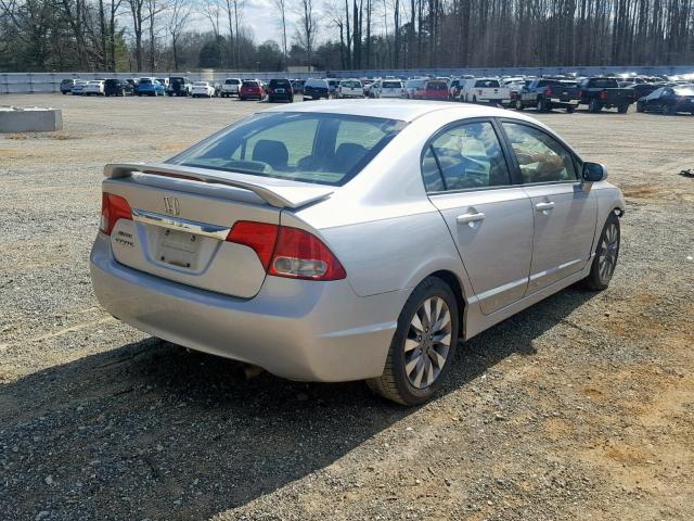 1HGFA16949L002401 - 2009 HONDA CIVIC EXL SILVER photo 4