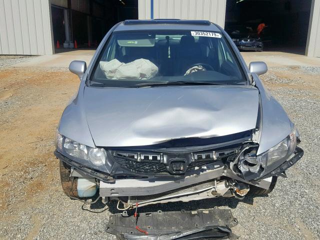 1HGFA16949L002401 - 2009 HONDA CIVIC EXL SILVER photo 9