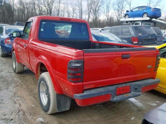 1FTYR10U14TA06847 - 2004 FORD RANGER RED photo 3