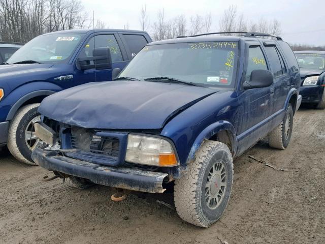 1GKDT13W8W2575270 - 1998 GMC JIMMY BLUE photo 2