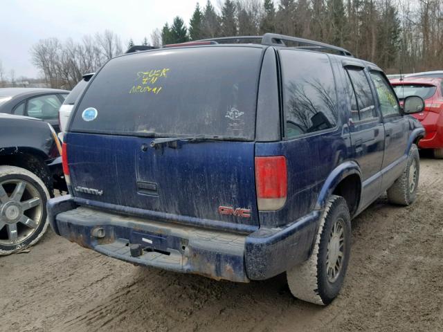 1GKDT13W8W2575270 - 1998 GMC JIMMY BLUE photo 4