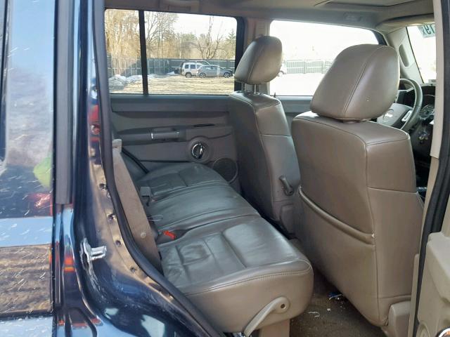 1J4RG4GK2AC108695 - 2010 JEEP COMMANDER BLUE photo 6