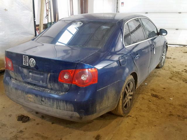 3VWST71K16M655912 - 2006 VOLKSWAGEN JETTA TDI BLUE photo 4