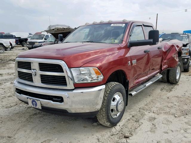 3C63DRGL1CG289953 - 2012 DODGE RAM 3500 S RED photo 2