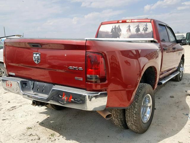 3C63DRGL1CG289953 - 2012 DODGE RAM 3500 S RED photo 4