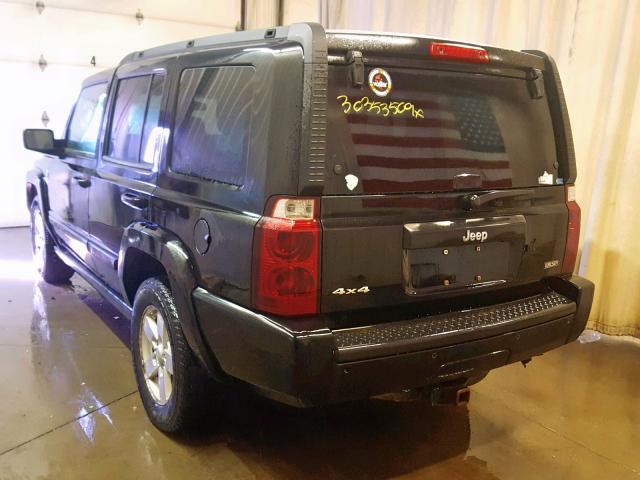 1J8HG48N76C171219 - 2006 JEEP COMMANDER BLACK photo 3